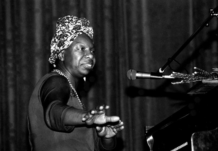Nina Simone in concert in Bretagne, France in May, 1982.