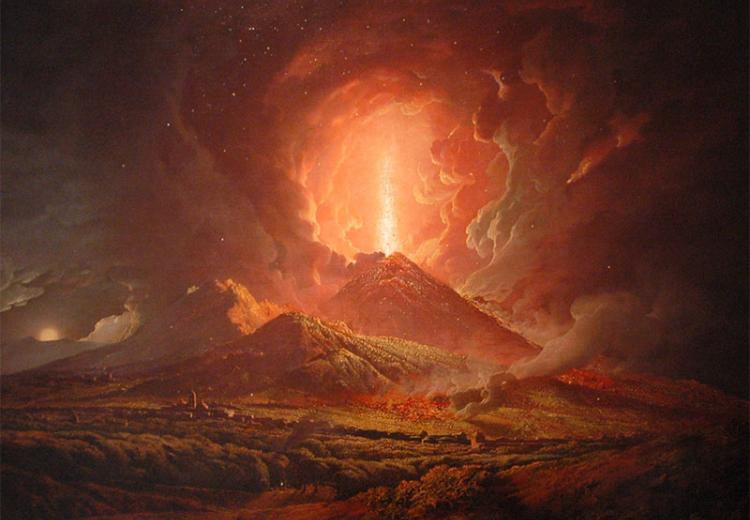 Vesuvius from Portici, c. 1774–1776. Joseph Wright (British, 1734–1797), oil on canvas.