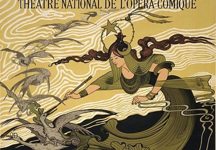 Émile Bertrand's poster for Jules Massenet's Cendrillon, advertising the première performance at the Théâtre National de l'Opéra-Comique, Paris in 1899.